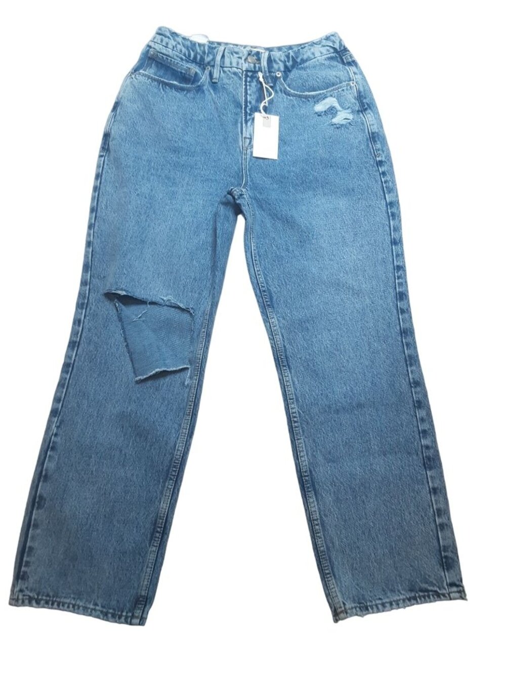 Good American 90s Duster Distressed Mom Jeans Size 6/28